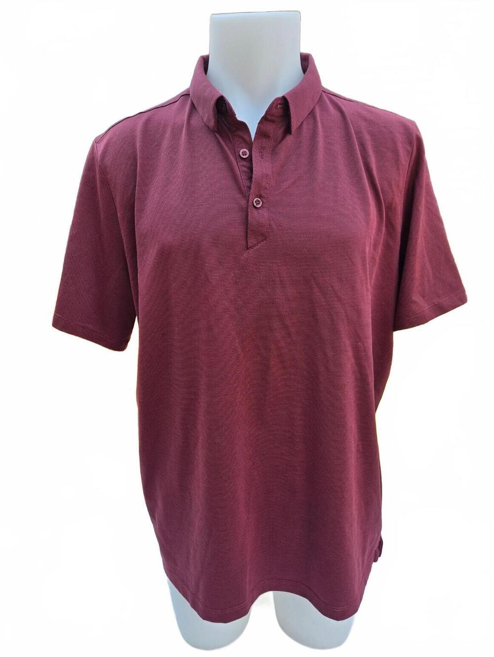 Modern Ambition Men’s Burgundy Polo Shirt XL Golfcore Preppy Quiet Luxury Top